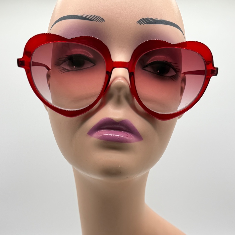 Heart-Shaped Red Sunglasses